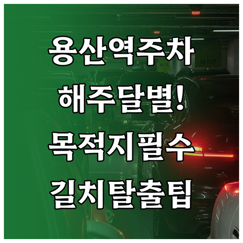 용산역 해주차장 달주차장 별주차장 위..