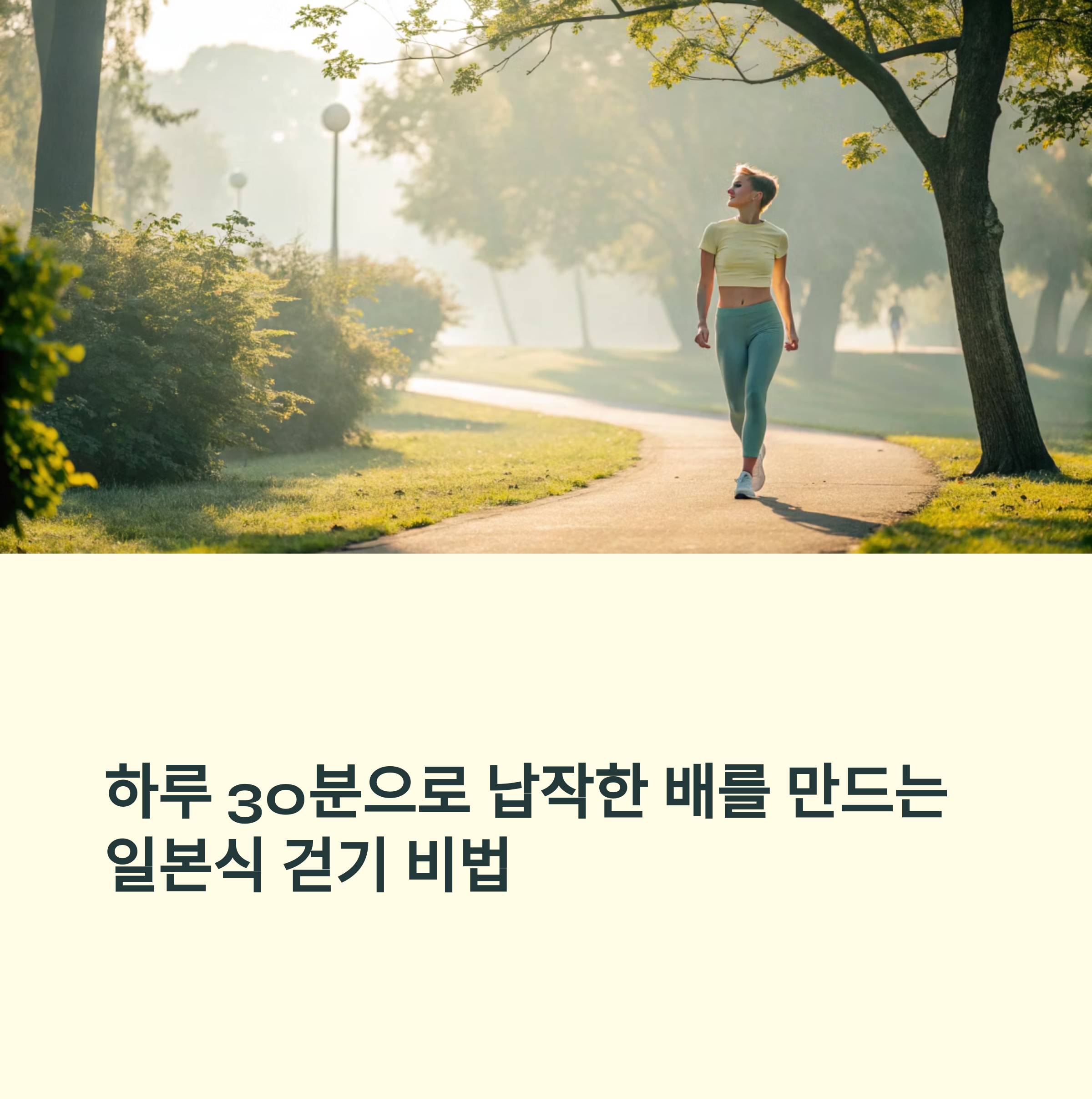 하루 30분, 납작한 배 만드는 일본식 걷기 비법