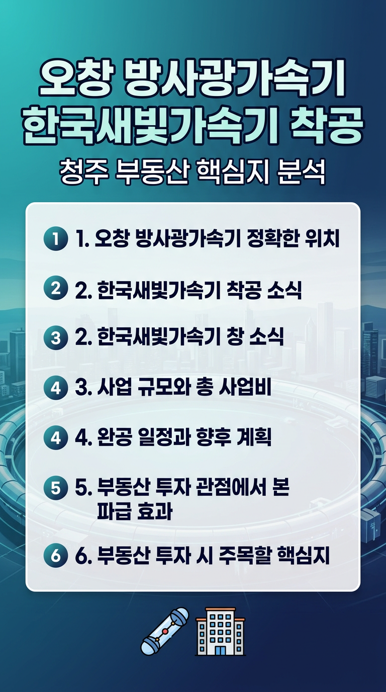 오창 방사광 가속기 위치, 한국새빛가속기 착공, 규모, 비용, 완공 일정, 관련 부동산 투자, 핵심지 분석