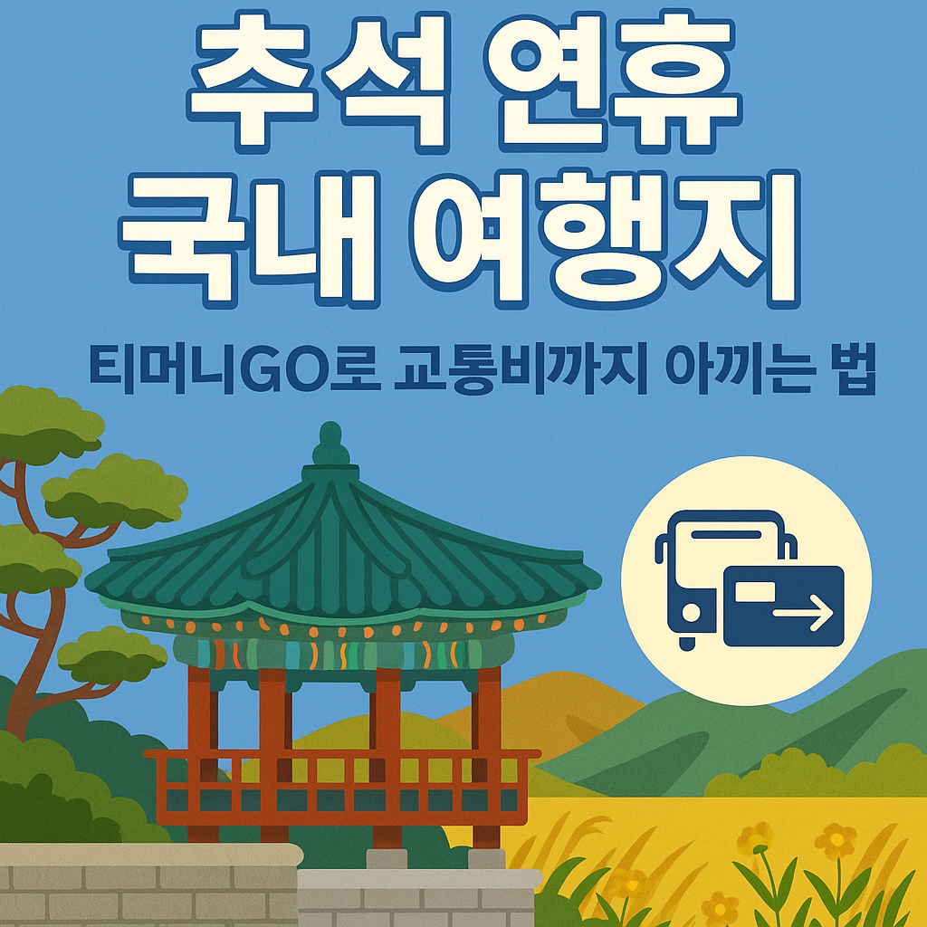추석 연휴 국내 여행지, 티머니GO로 교통비까지 아끼는 법