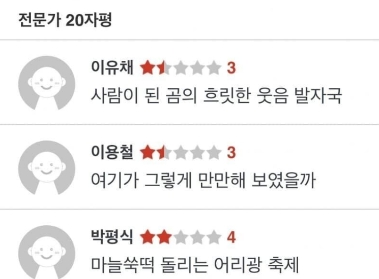 영화 웅남이 전문가 평점