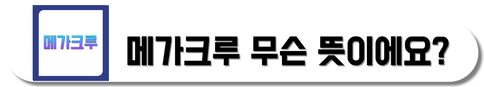 메가크루-무슨-뜻이에요