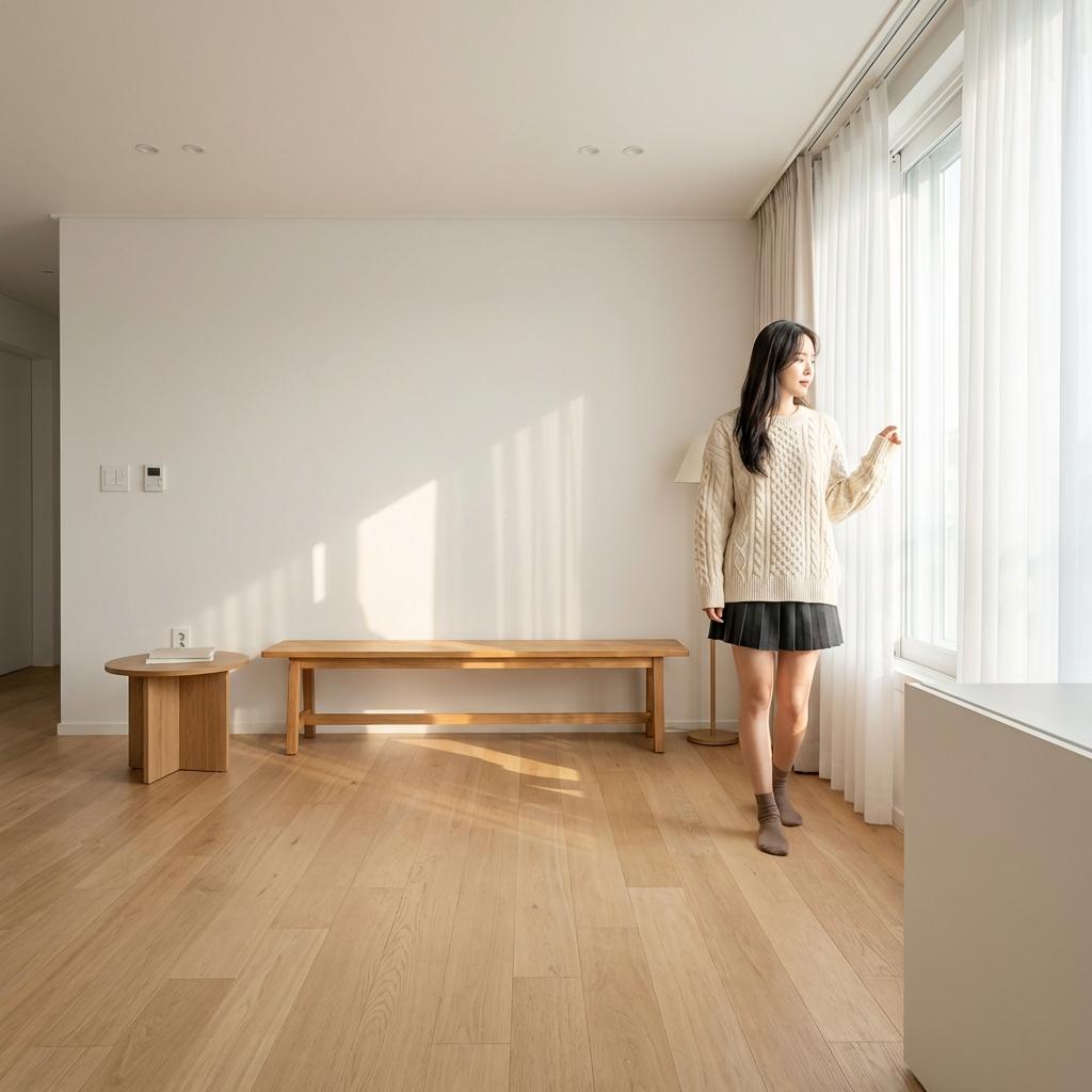 좁은 집 넓어 보이는 우드 배치