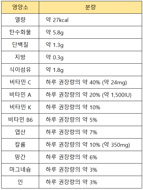 토마토 영양정보