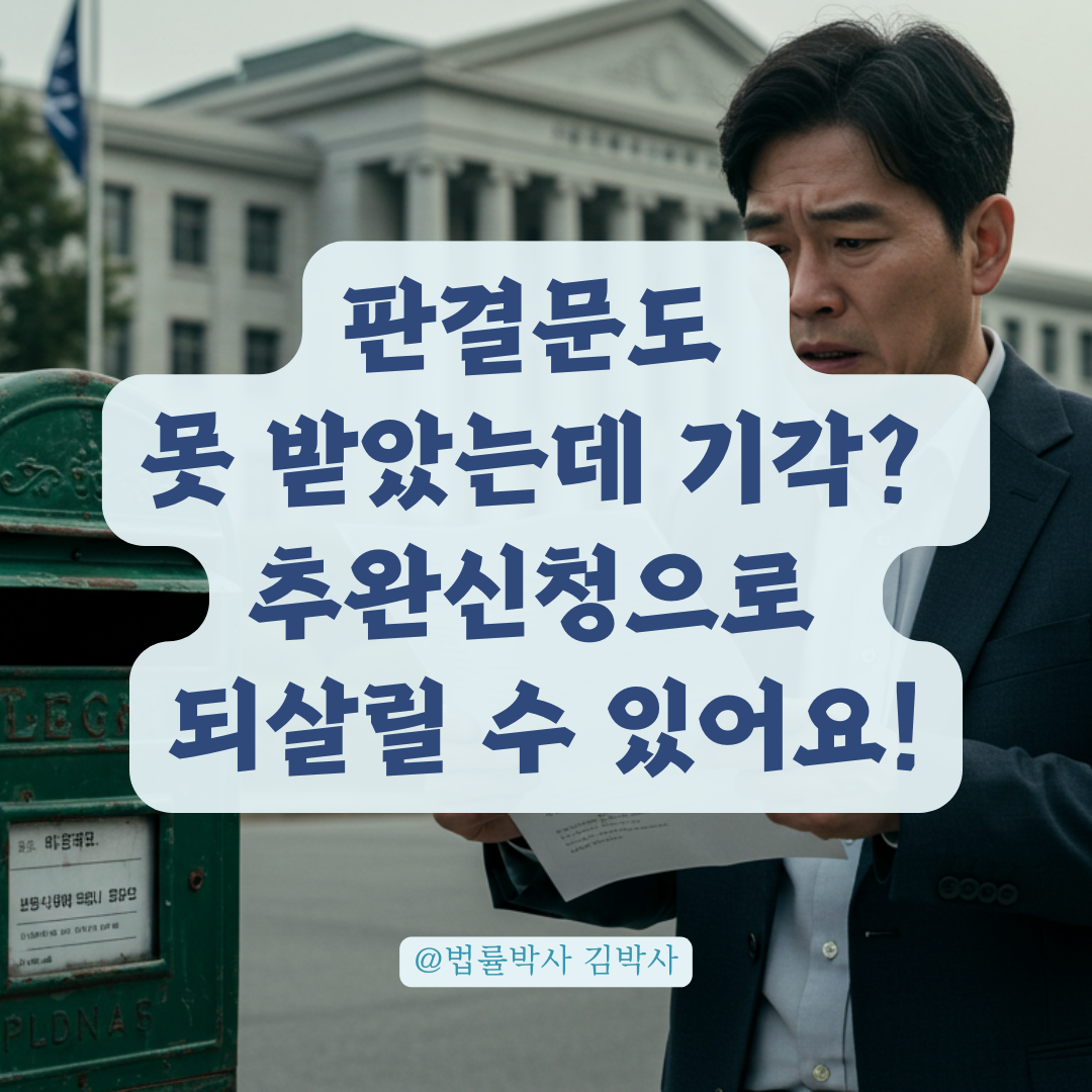 재판 통보 못 받았는데 기각됐다면?? 추완신청으로 구제받는 법 정리!
