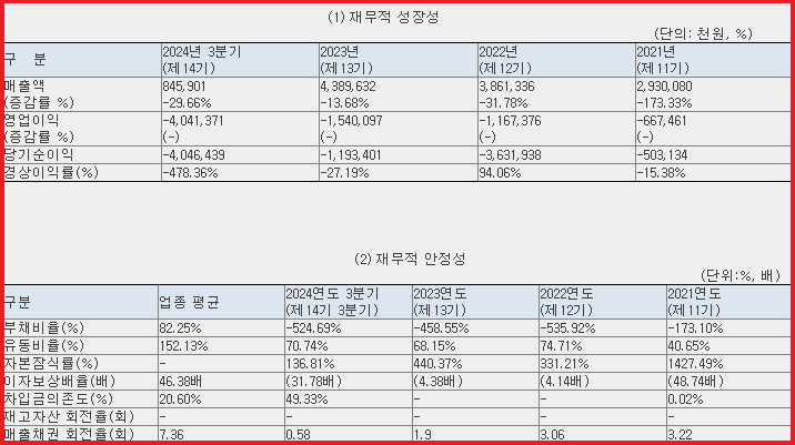 재무 현황