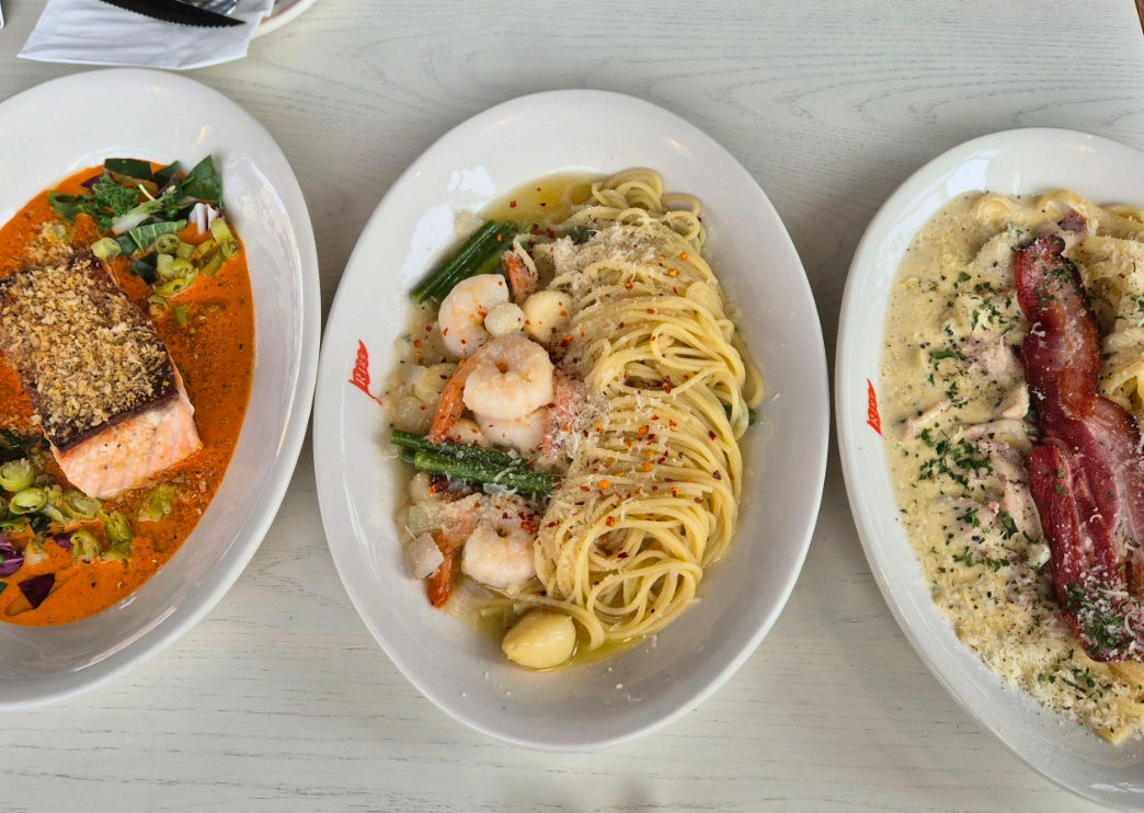 석촌호수 송리단길 브런치 맛집 리르 감바스 파스타 베이컨 크림파스타 투스칸 연어