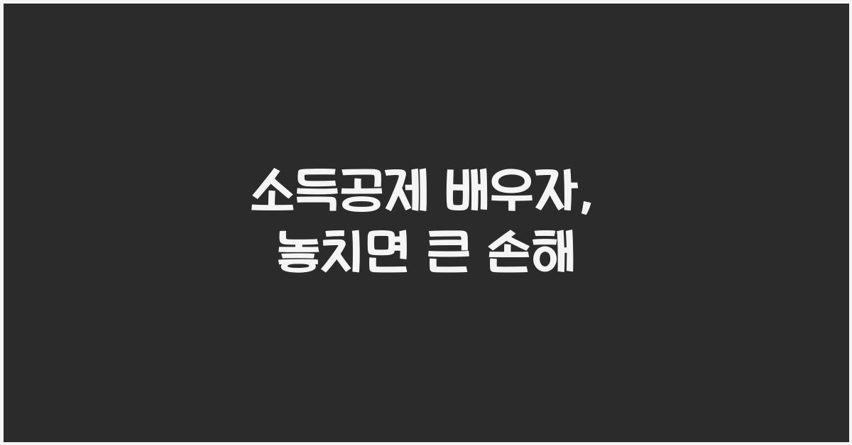 소득공제 배우자