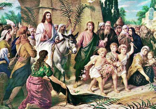 나귀 타고 예루살렘을 들어오시는 예수님