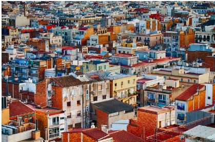 주택이 밀집한 사진