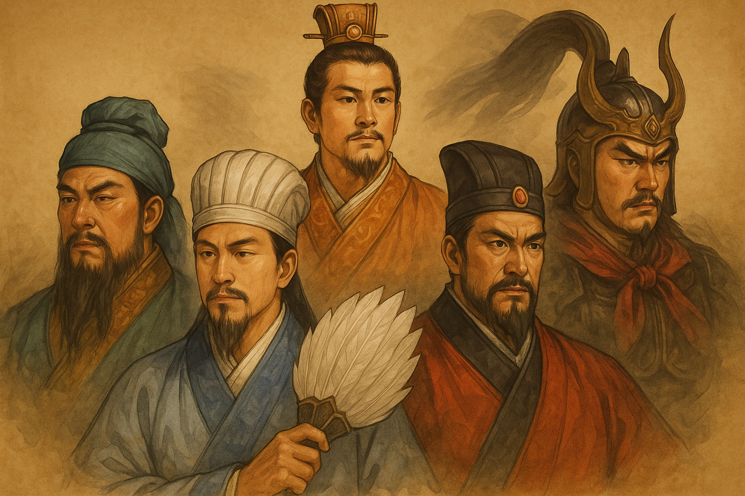 삼국지 백인열전 대표 이미지 &ndash; 유비, 조조, 제갈량, 관우, 여포