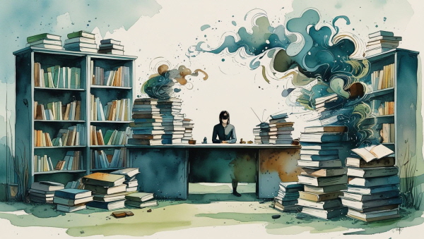 INTP의 중독은 감정을 미루고 생각에 몰입해온 시간들의 결과입니다에 관한 그림