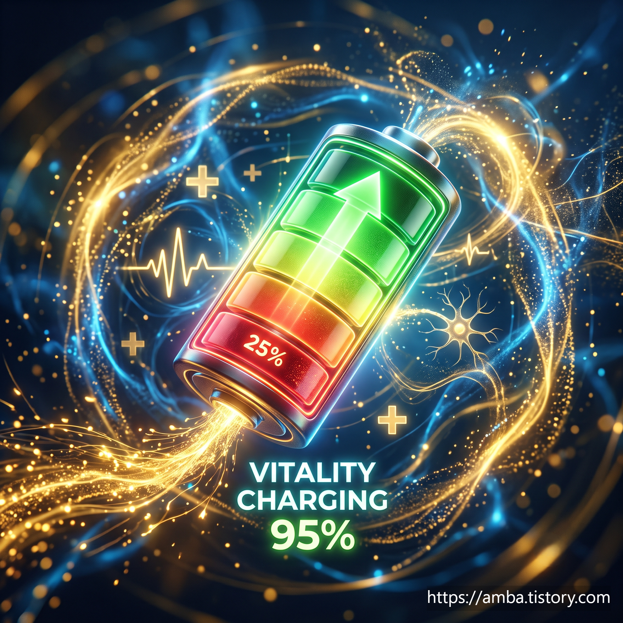 VITALITY CHARGING 95% 건전지 모양의 이미지