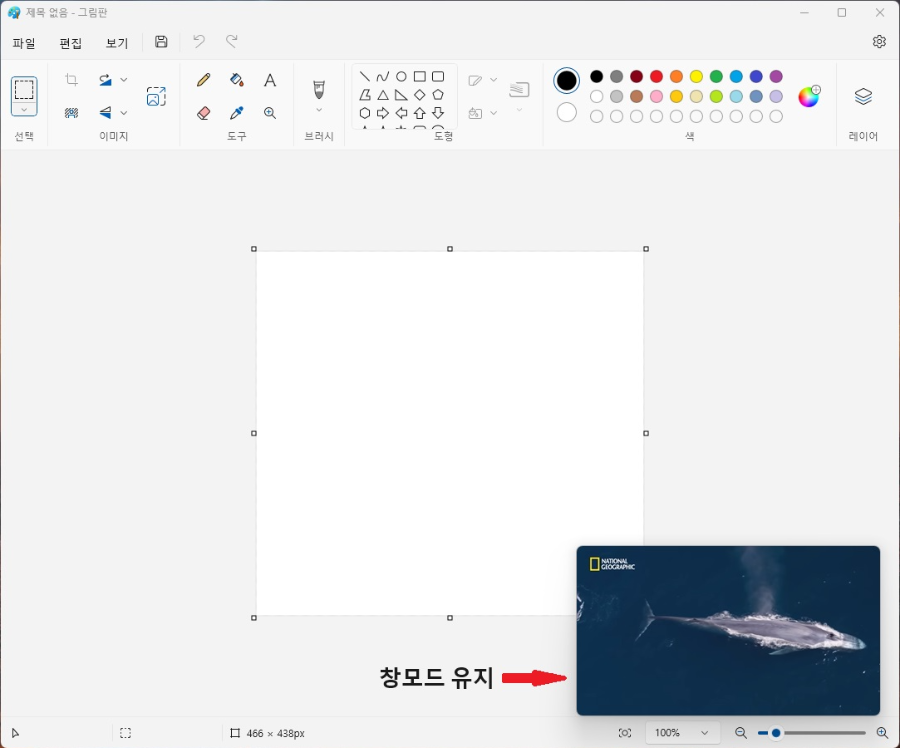 크롬 PIP모드 모습2