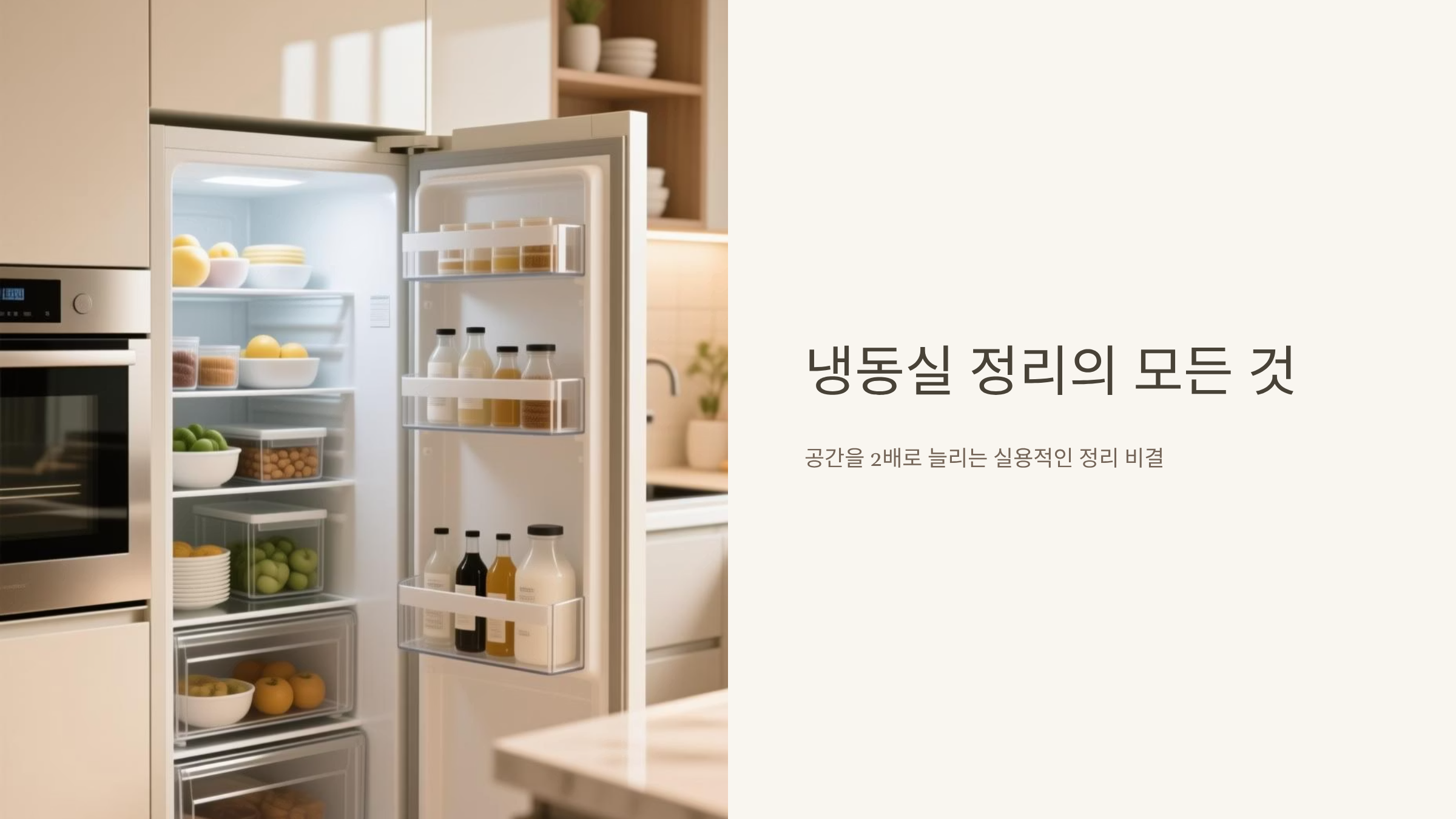 냉동실 정리법, 버리지 않고 공간 2배 늘리는 비결 🧊