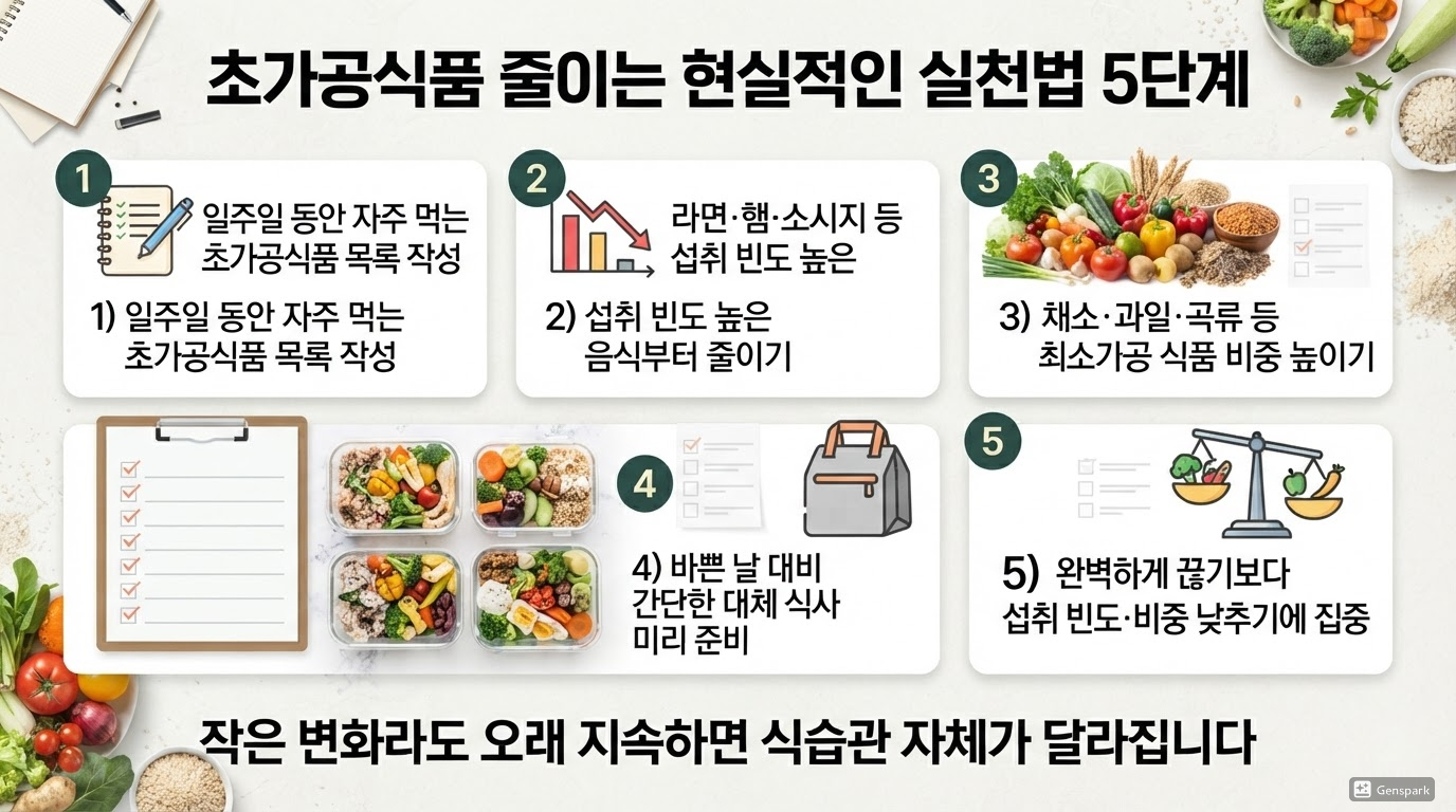 초가공식품을 줄이는 현실적인 식습관