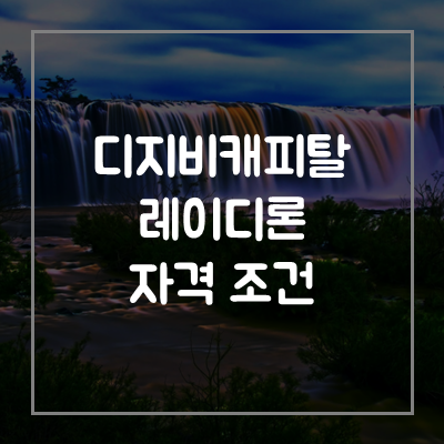 디지비캐피탈-레이드론-대출-자격-조건