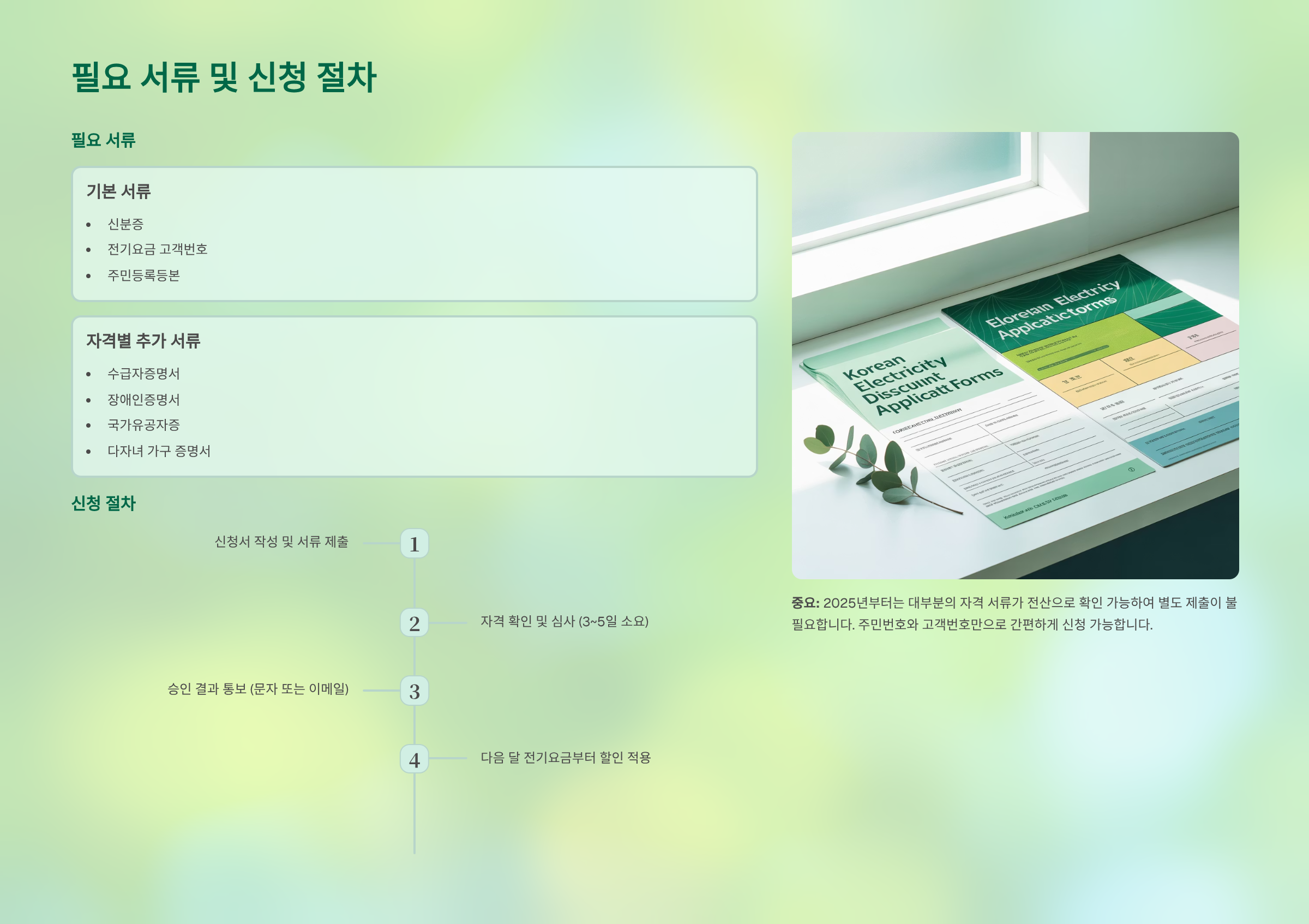 필요 서류 및 준비물