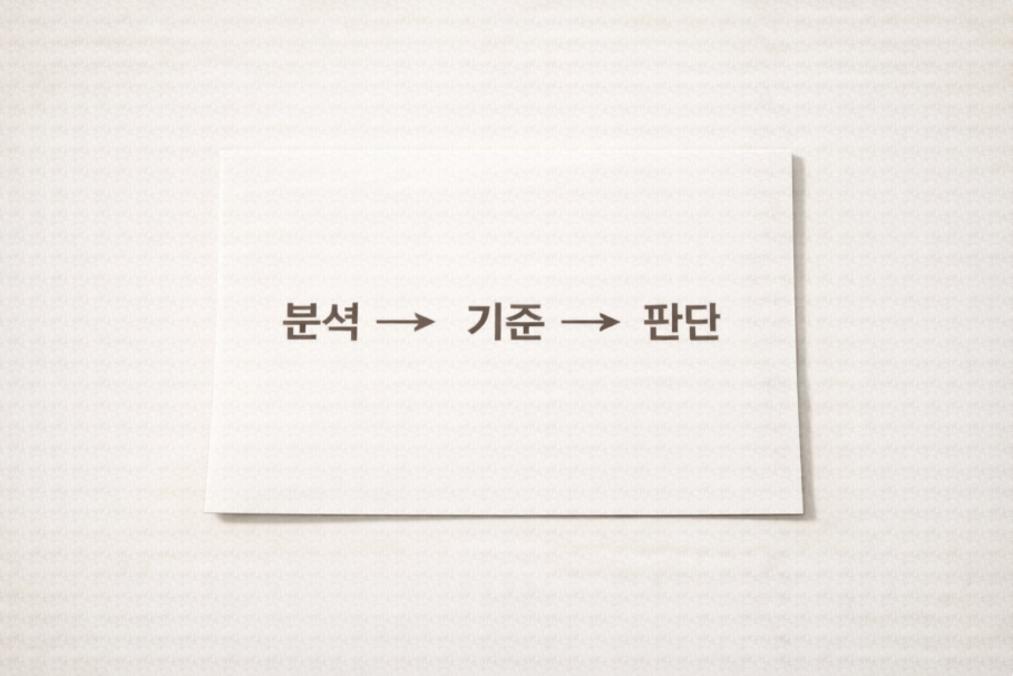 정보형 블로그에서 판단 구조를 시각화한 이미지