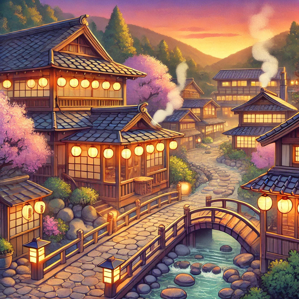 일본 온센 일러스트