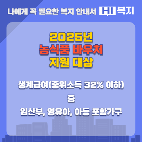 2025년 농식품 바우처 지원 대상