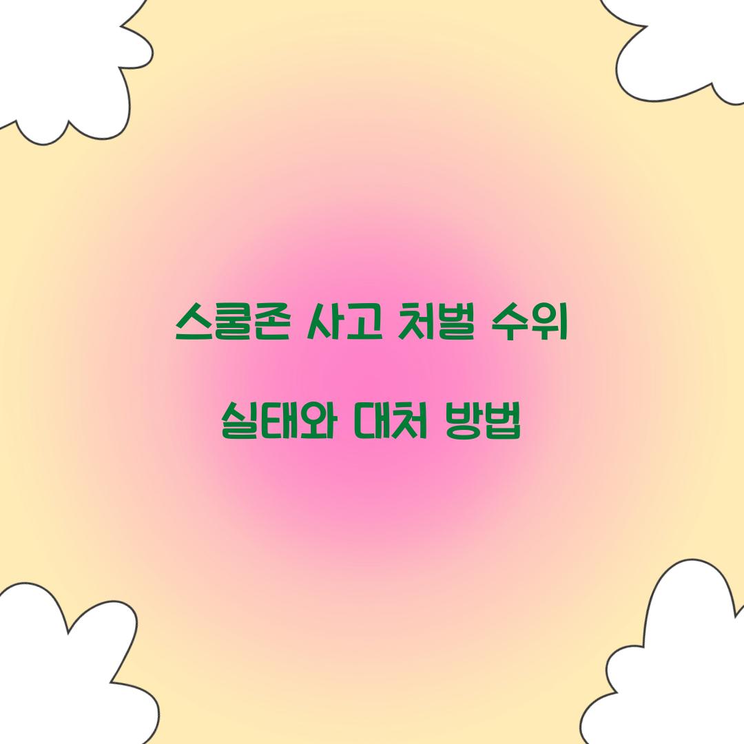 스쿨존 사고 처벌 수위