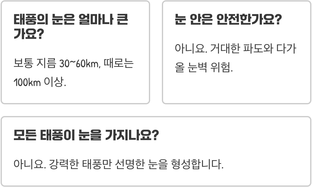 고요한 폭풍의 중심, 태풍의 눈이 생기는 신기한 과학적 원리