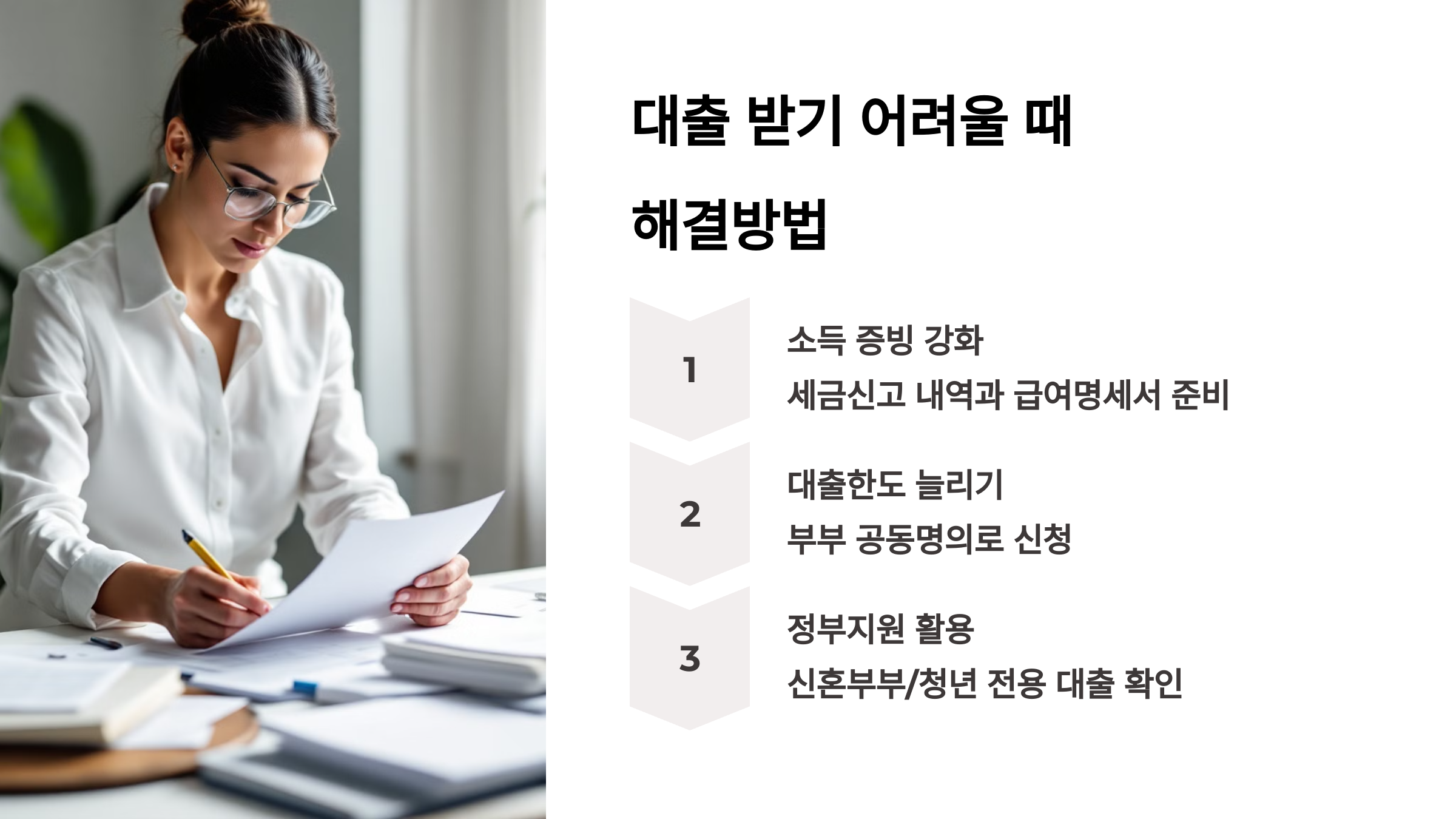 대출 받기 어려울때 해결할 수 있는 방법