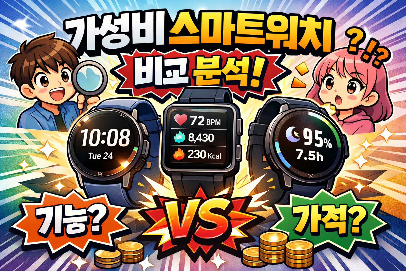 가성비 스마트워치 비교 분석 관련사진
