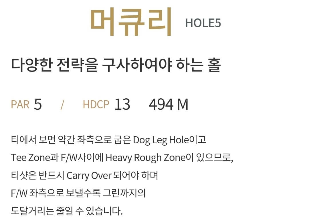 마이다스밸리 골프클럽 밸리코스 5