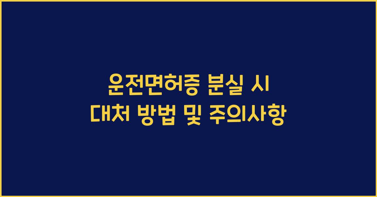 운전면허증 분실