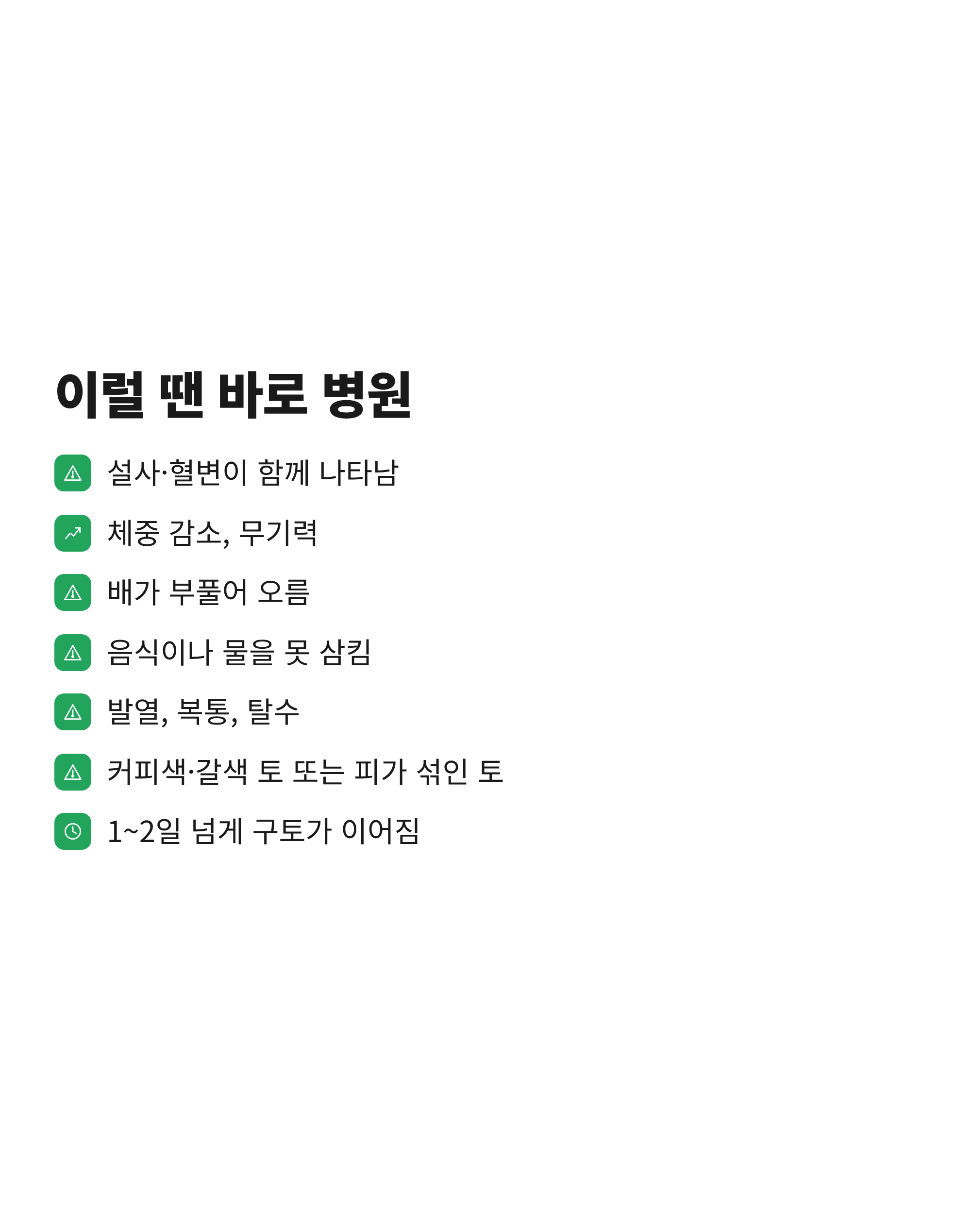 강아지 노란 토와 함께 나타나면 바로 동물병원에 가야 하는 위험 신호 체크리스트