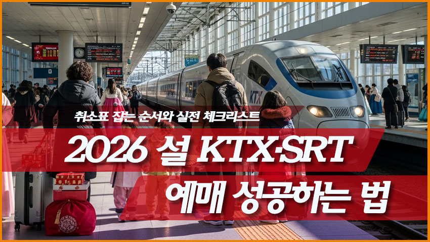 2026 설 KTX SRT 승차권 예매 일정과 예매 성공 방법