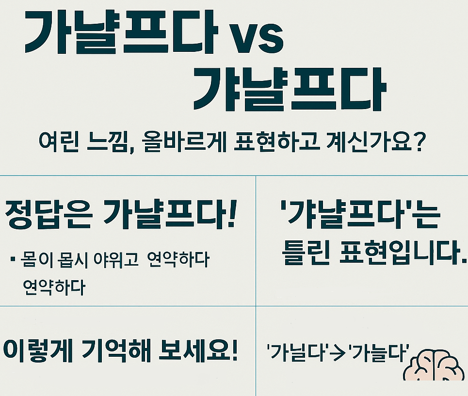 가냘프다 vs 갸냘프다