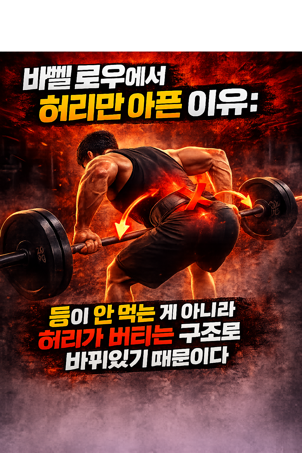 바벨 로우에서 허리만 아픈 이유