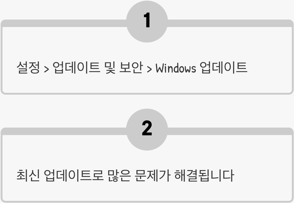 가장 간단한 첫걸음&amp;#44; &amp;#39;윈도우 업데이트&amp;#39; 확인