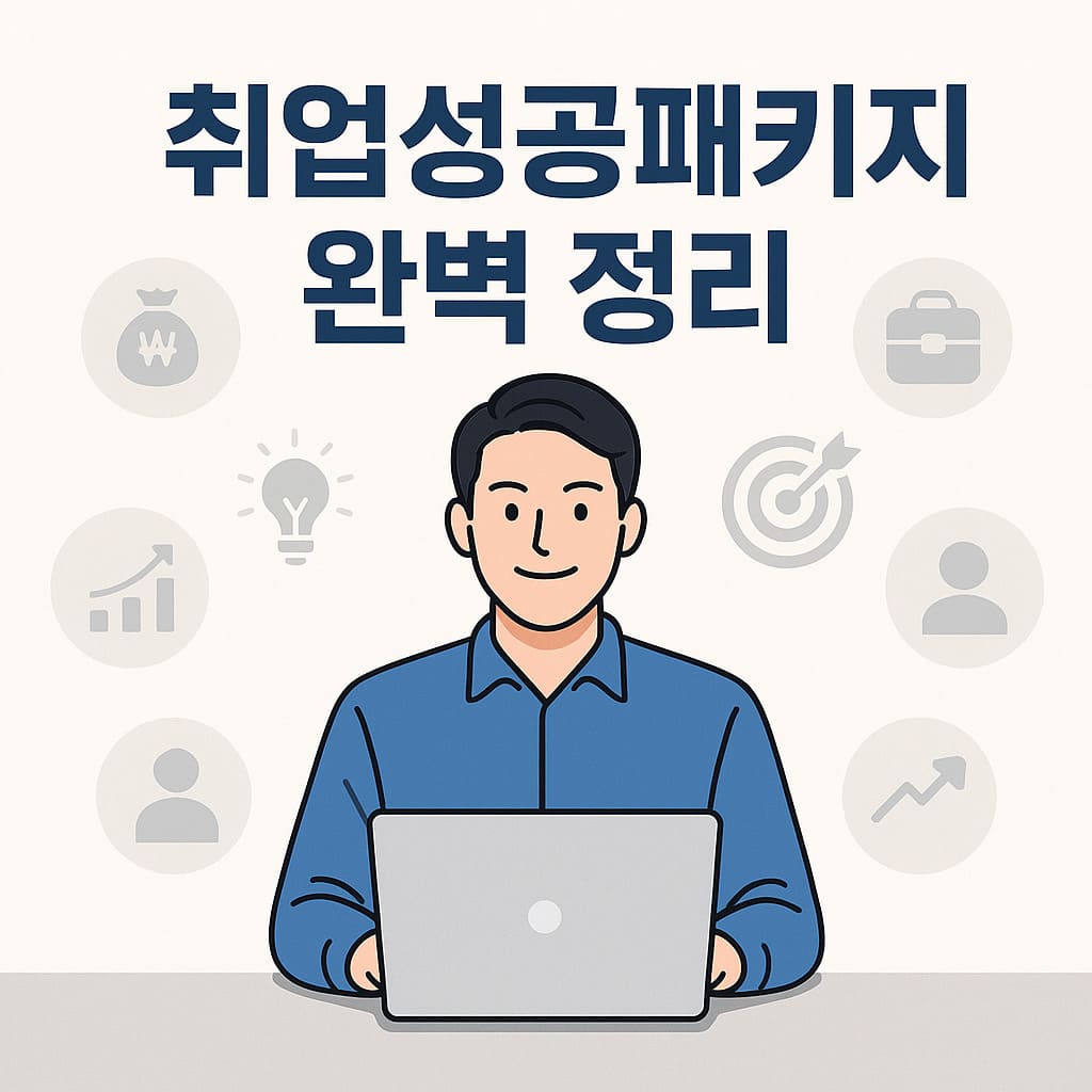 취업성공패키지를 준비하는 한국 청년의 모습