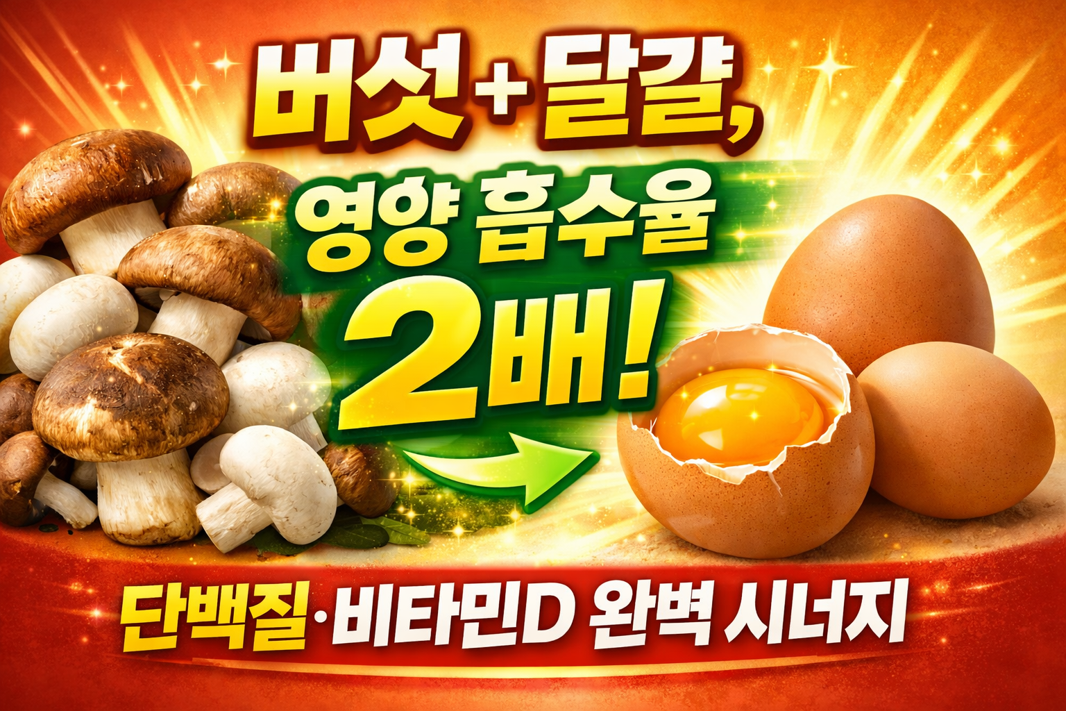 버섯 + 달걀