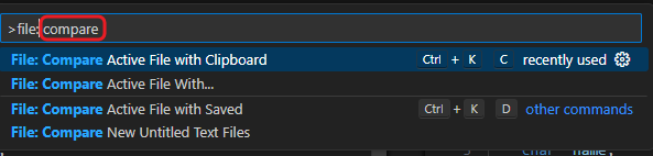 VS Code 파일 비교