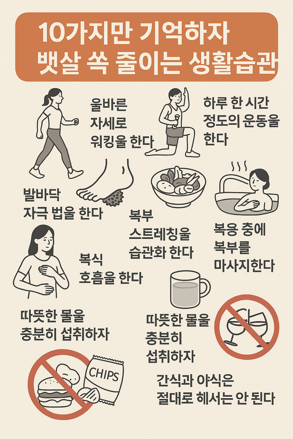 뱃살 쏙 줄이는 생활습관