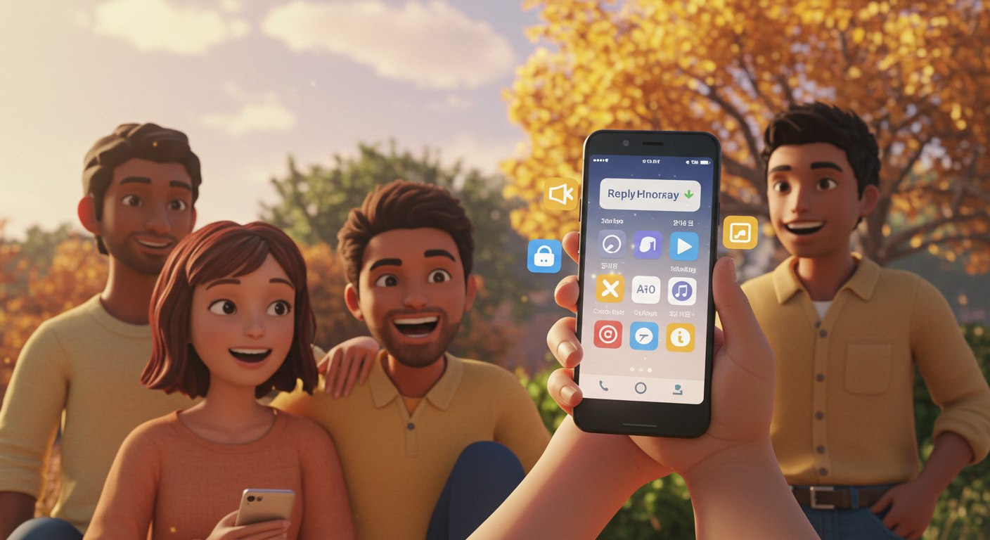 카톡 치트키로 대화를 스마트하게 즐기는 모습