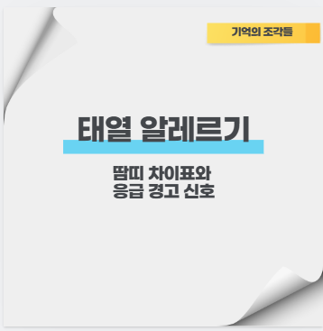 태열 알레르기 땀띠 차이표와 응급 경고 신호