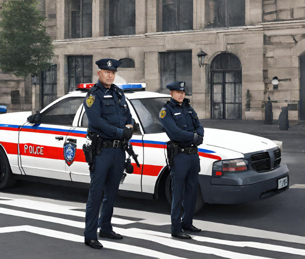 경비지도사시험_경찰이 서있는 모습