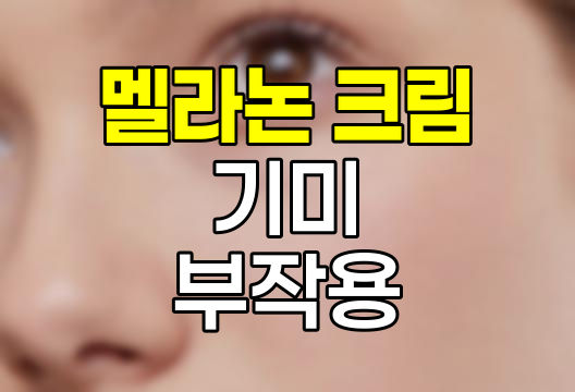 멜라논 크림 효능 및 부작용 상세 정리 (기미 제거) 관련 정보