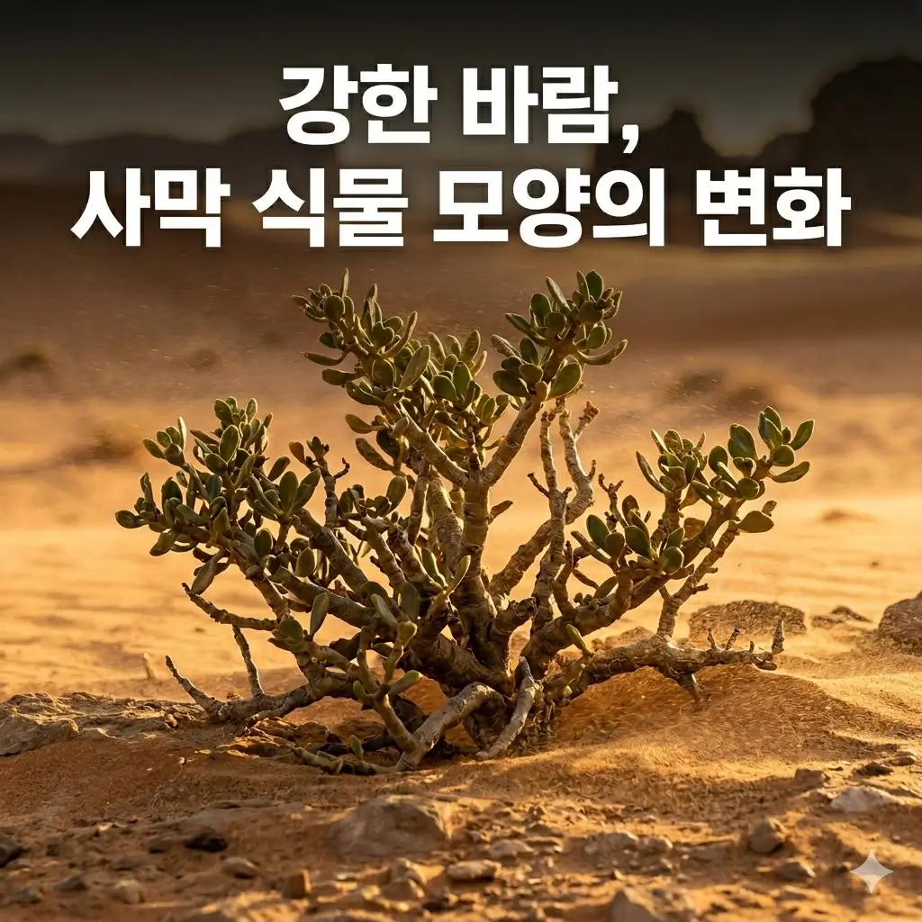 강한 바람이 사막 식물 모양을 바꾸는 이유