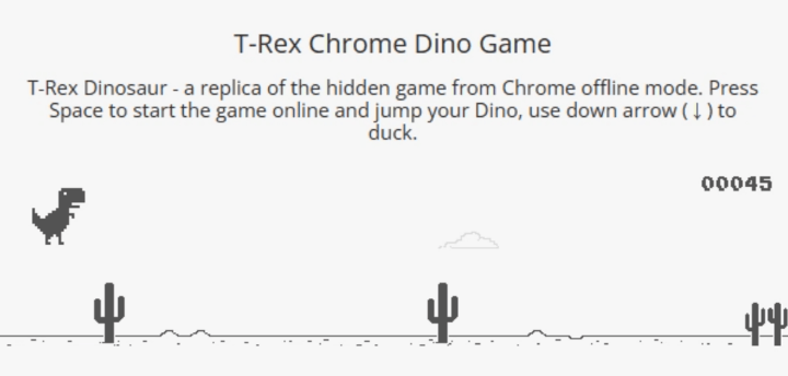 구글-크롬-공룡게임하기-시작-화면