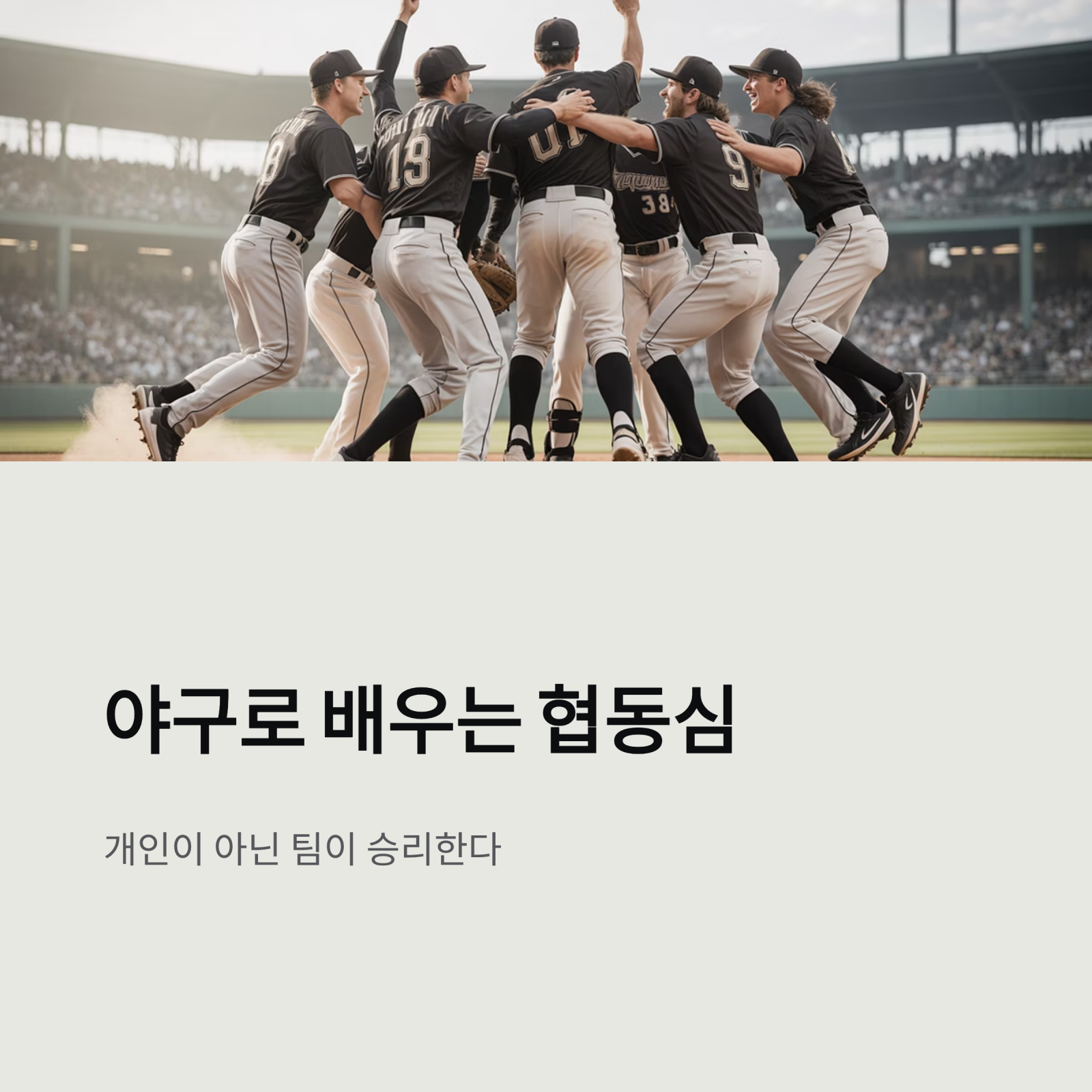 야구로 배우는 협동심, 팀 스포츠의 심리학 (개인이 아닌 팀이 승리한다)