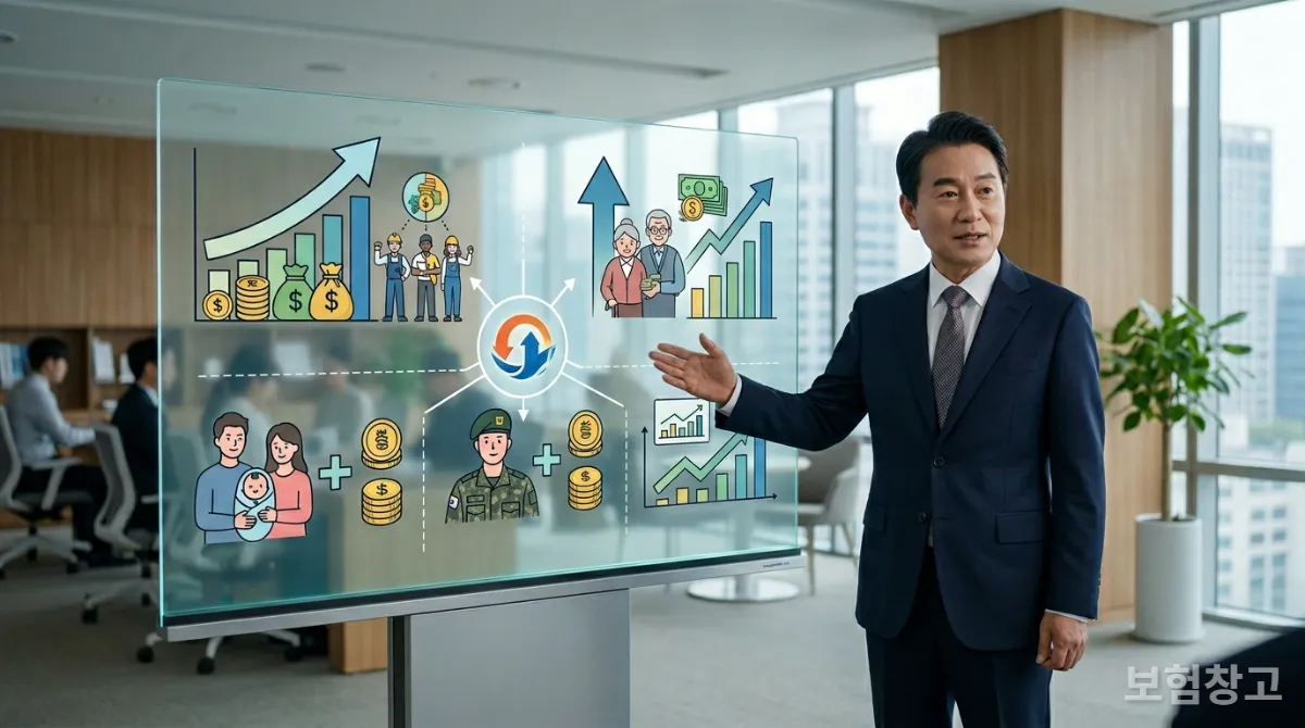 2026년 국민연금 개혁의 5가지 핵심 변화를 설명하는 인포그래픽