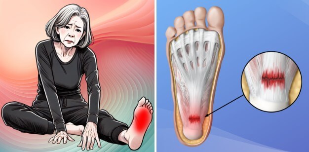 발 통증으로 고생하는 할머니