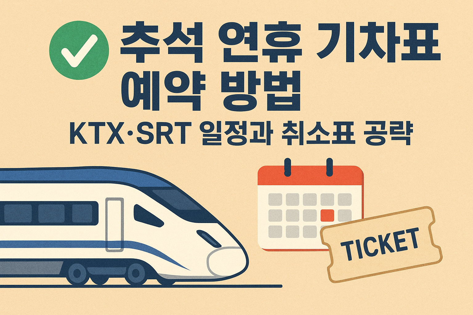 추석 연휴 기차표 예약 방법